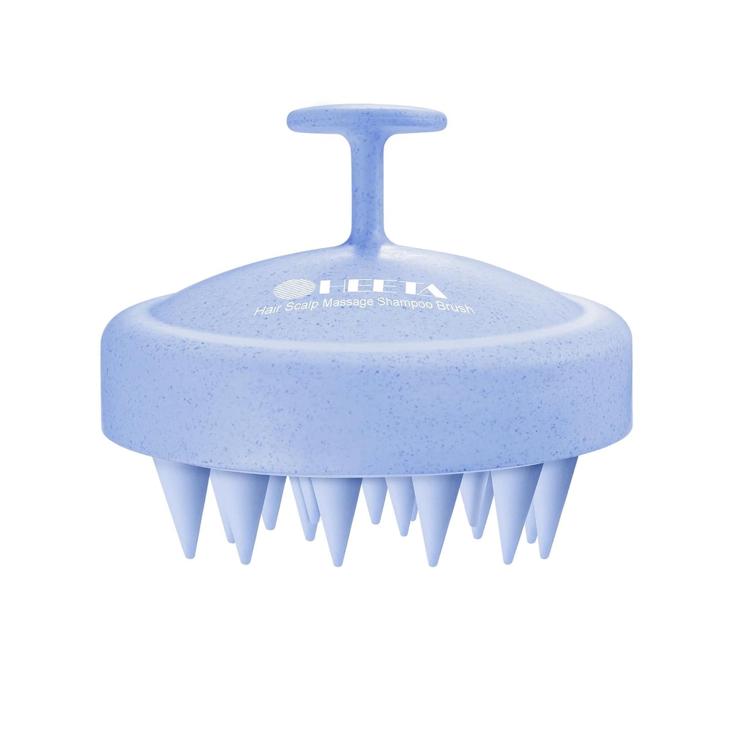 HEETA Scalp Massager Hair Growth, Soft Silicone Scalp Scrubber Shampoo Brush for Exfoliation, Dandruff Removal Head Massage Stress Relax, Wet & Dry Use for Thick Thin Curly Hair Care, Black
