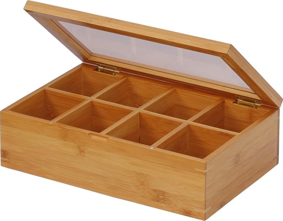Oceanstar - TB1323 Bamboo Tea Box, 12 Inch, Natural