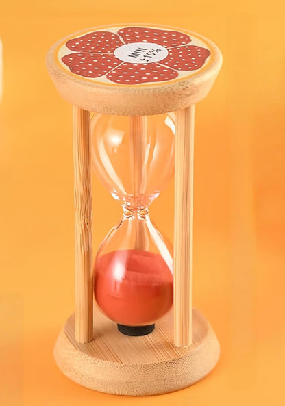 Mini Wooden Sand Timers,100% Bamboo Hourglass Sand Timers 1Min Sandglass Timer for Toothbrush Timer Games Classroom Home Office Cooking(Blue+1Min)