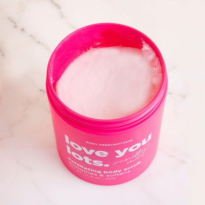 Body Prescriptions Exfoliating Body Scrub – Body Cleanser for Nourished, Ultra-Smooth Skin, Honey Citrus, Coconut Almond, and Sweet Mint