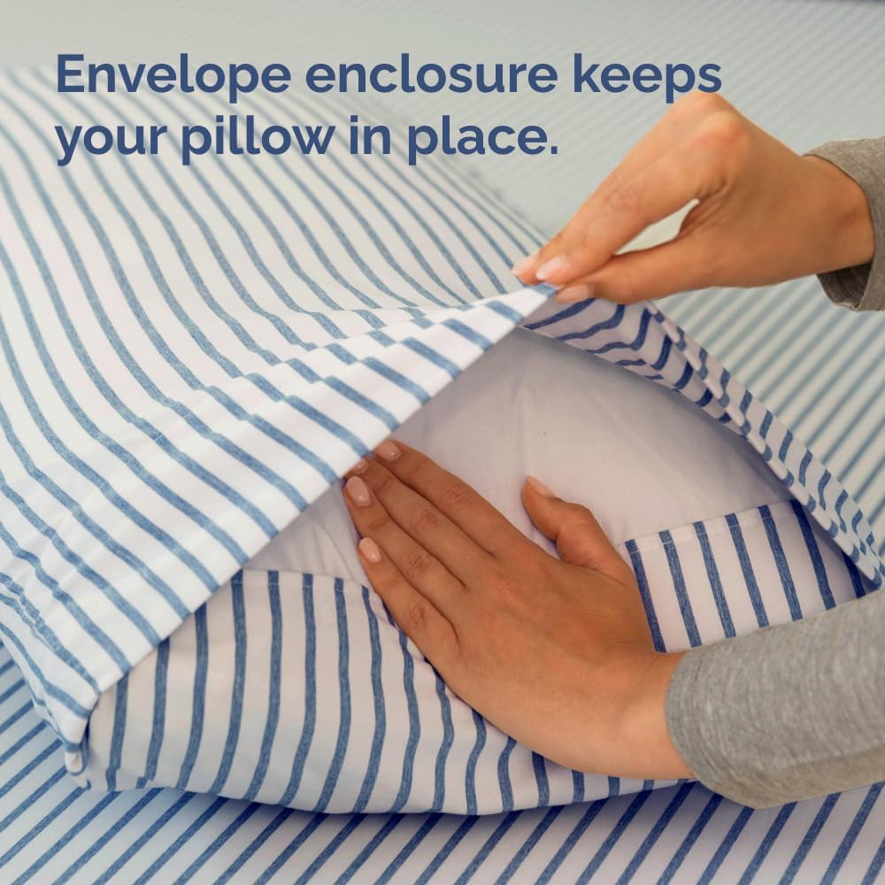 Standard Pillow Cases Set of 10 - Ultra Soft Hotel Quality Pillowcase Covers - Comfy, Cozy & Wrinkle Free - Shrink, Stain and Fade Resistant - Machine Washable Pillow Protectors - 10 Pcs Set - White - Colors B