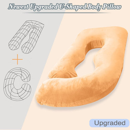 60 Inch Pregnancy Pillow for Sleeping, Extra Large U Shaped Body Pillow, Maternity Pillow for Pregnant Women with Velvet Cover (Dark Grey)