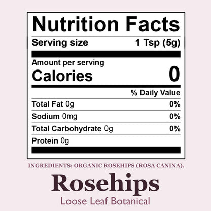 Positively Botanicals, Organic Rosehips, Loose Leaf, 4 Ounce