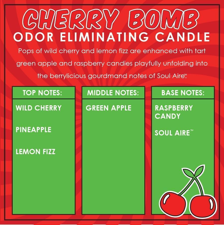 Vanilla Bean Odor Eliminating Highly Fragranced Candle - Eliminates 95% of Pet, Smoke, Food, and Other Smells Quickly - Up to 80 Hour Burn time - 12 Ounce Premium Soy Blend - Colors A