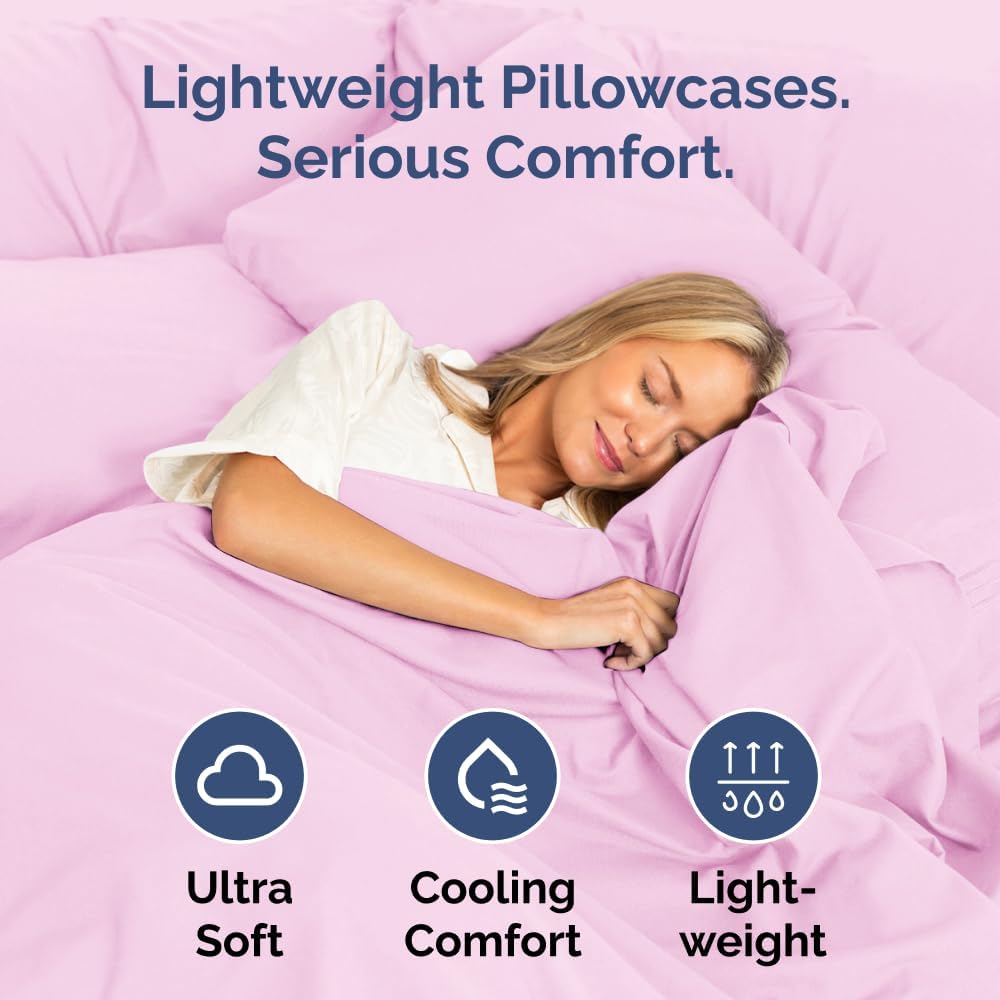 Standard Pillow Cases Set of 10 - Ultra Soft Hotel Quality Pillowcase Covers - Comfy, Cozy & Wrinkle Free - Shrink, Stain and Fade Resistant - Machine Washable Pillow Protectors - 10 Pcs Set - White - Colors A