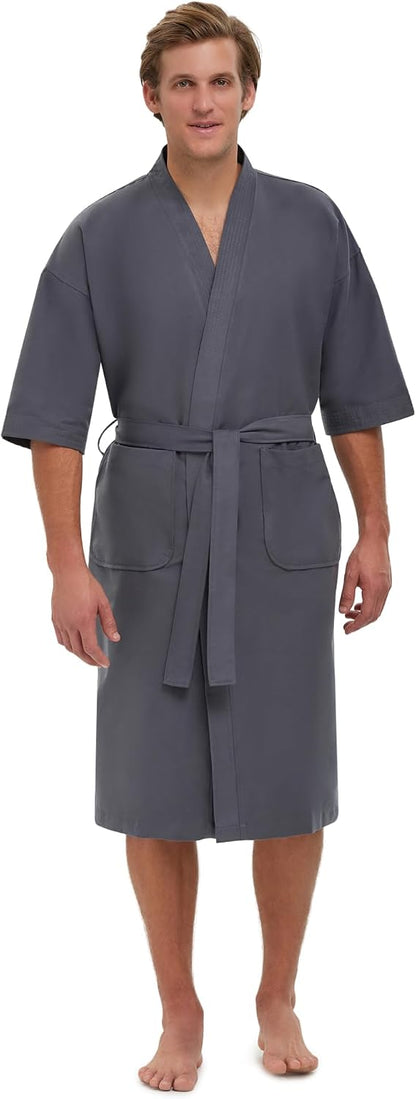 Monarch Unisex Chamois Microfiber Spa Kimono Robe
