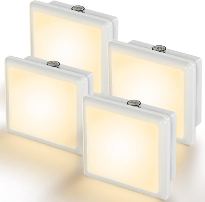 JandCase Amber Night Light[2 Pack], Night Lights Plug into Wall, LED Plug in Nightlight with Dusk-to-Dawn Sensor, 0.3W Dim Night Light for Sleep, Bedroom, Bathroom, Hallway, Non-dimmable