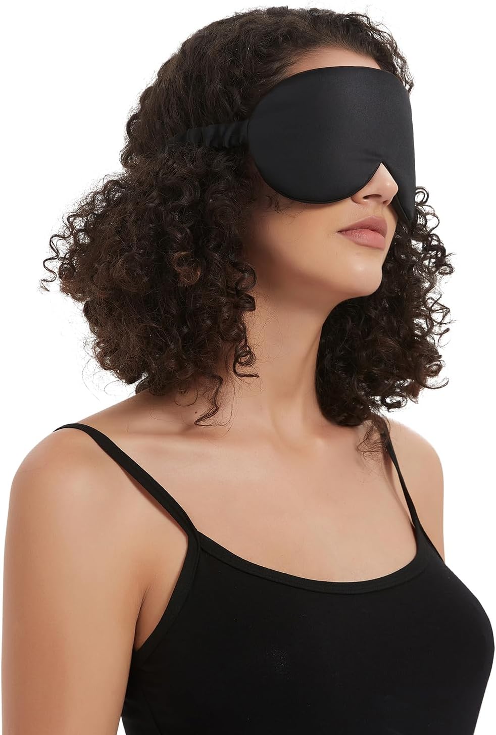 Alaska Bear Sleep Mask Silk Eye Cover with Shaped Pad, Machine Washable | Pressure-free Sleeping, Foam Insert, Upgrade Contour Over Conventional Flat Satin Eye Masks
