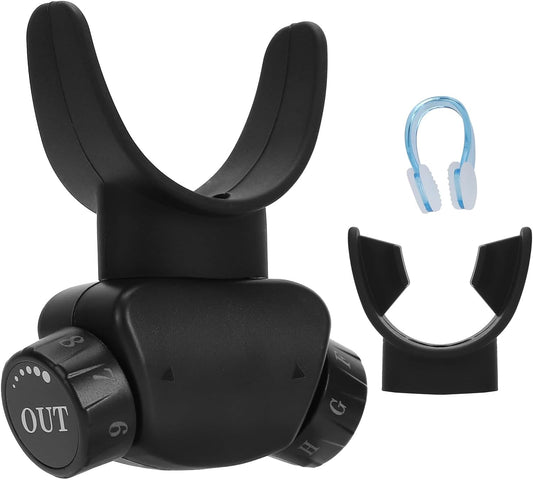 Lixada Advanced Breathing Trainer for Lung Capacity - 8-Level Adjustable Respiratory Exercise Device for Running, Swimming & Fitness with Case & Nose Clip(Black)
