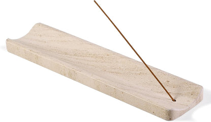 Koville Marble Incense Holder, Incense Holder for Sticks, Incense Sticks Holder Ash Catcher for Meditation Yoga SPA, Natural Stone Incense Burner, Home Table Decor (Grey)