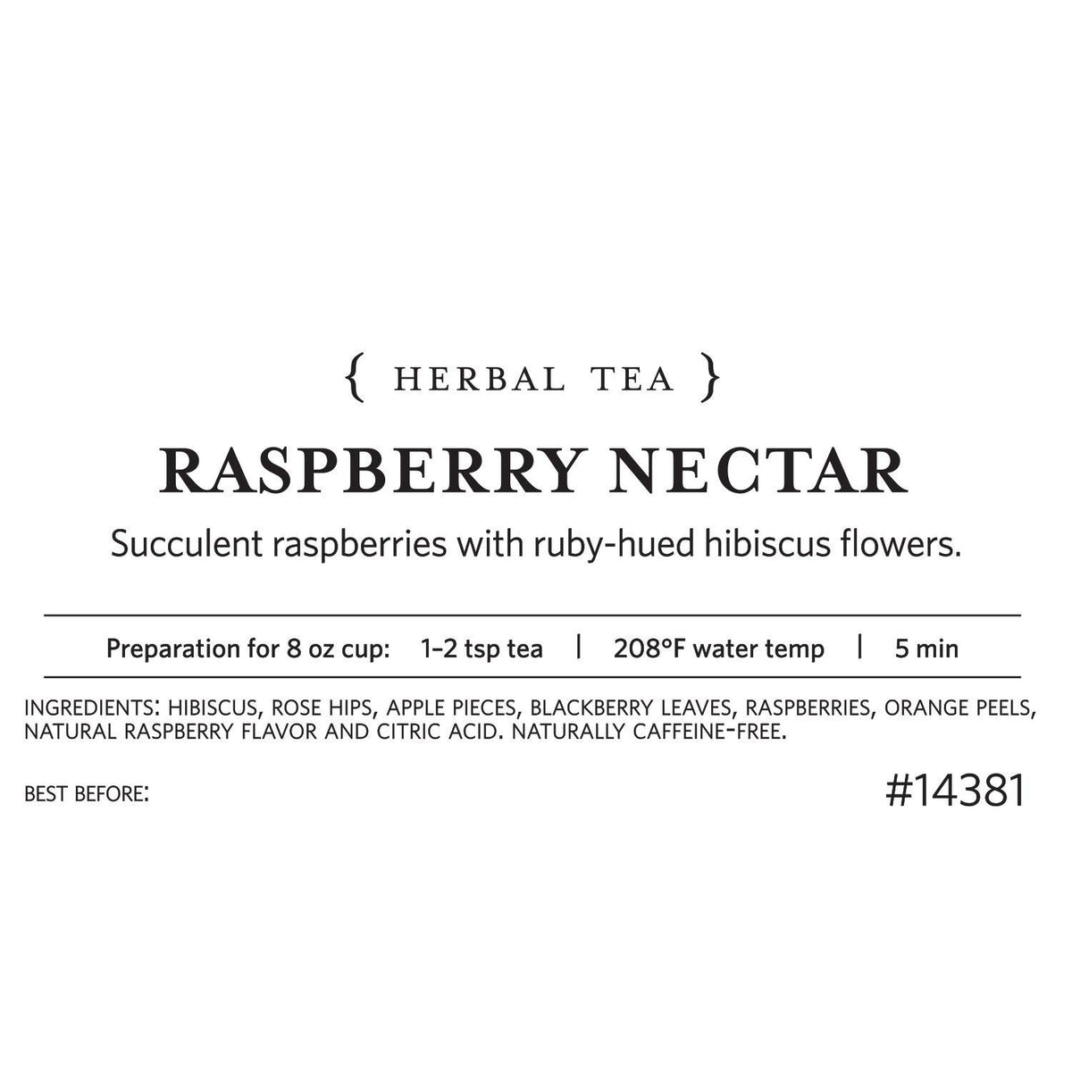 Tea Forte Raspberry Nectar Loose Leaf Tea Bag