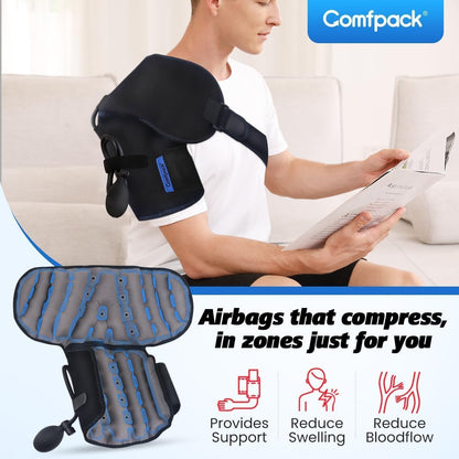 Comfpack Compression Ankle Ice Pack Wrap for Foot Pain Relief