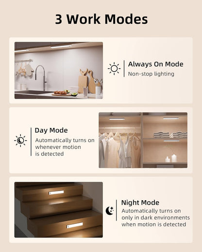 EZVALO Under Cabinet Lighting with Charging Station, Motion Sensor Lights