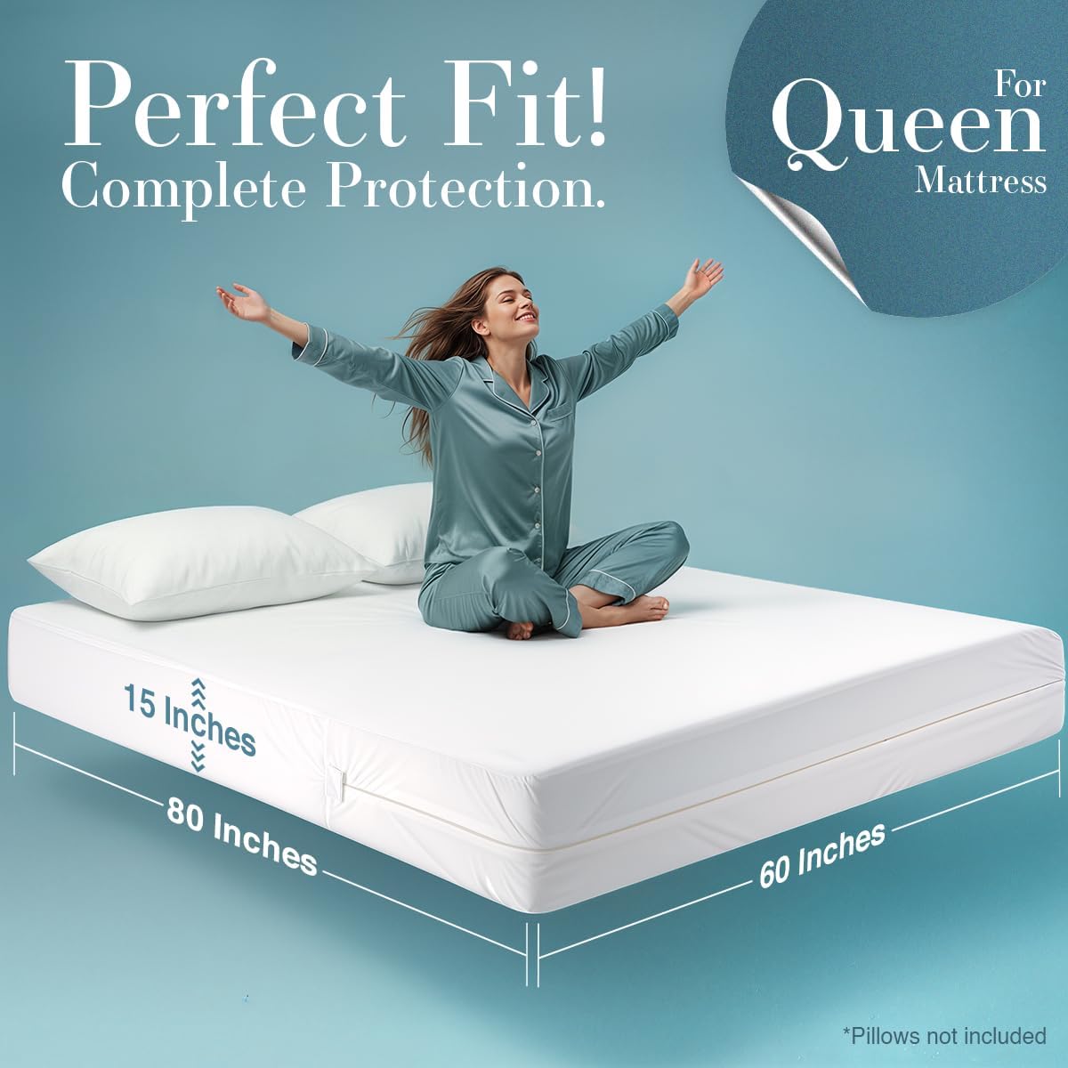 Utopia Bedding Mattress Protector Zippered Twin XL Size, 100% Waterproof Bed Bug and Dust Mite Proof Mattress Encasement, Absorbent 6 Sided Mattress Cover