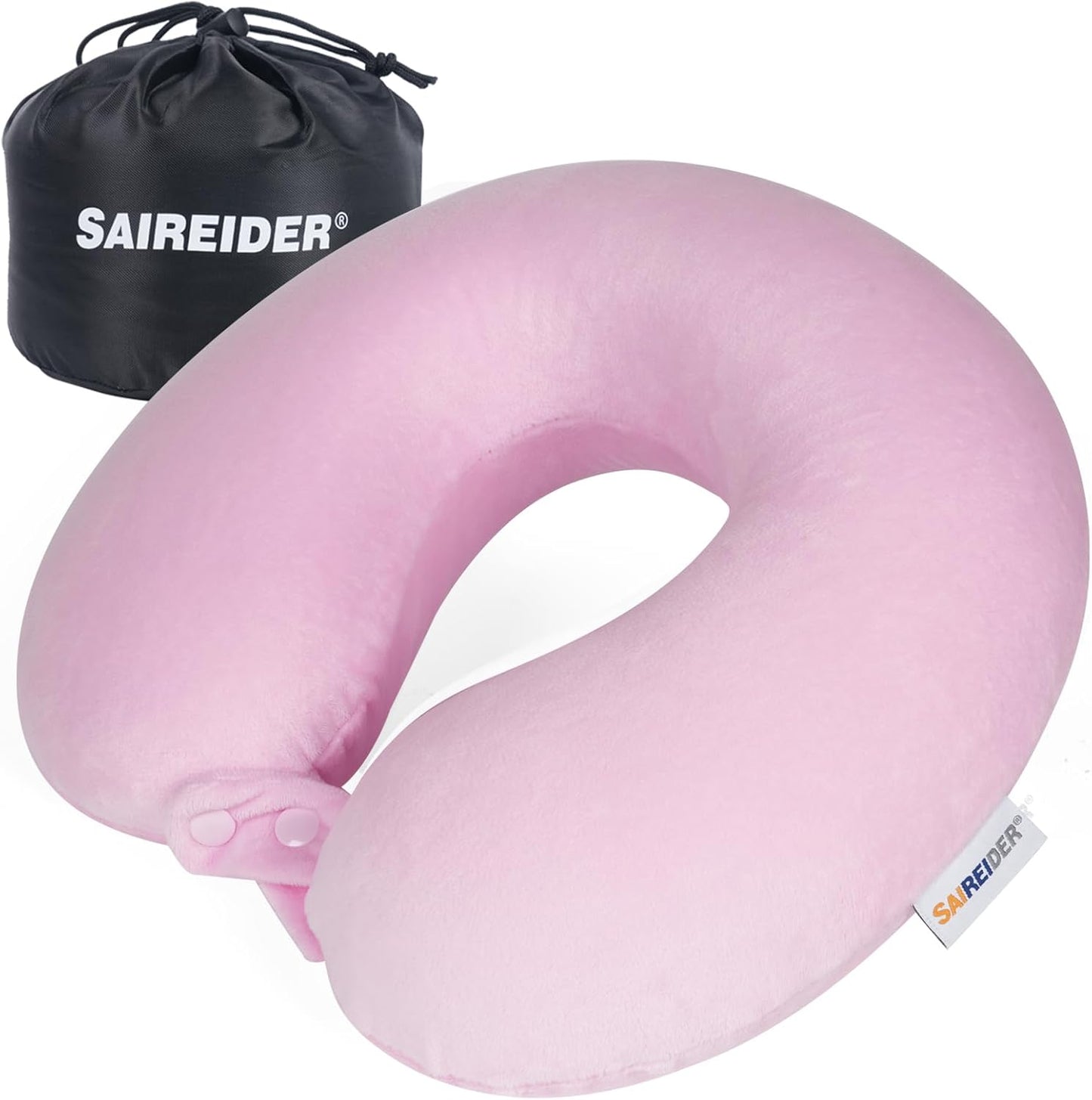 SAIREIDER Neck Pillows for Travel-Head Neck Support Travel Pillow for Traveling, Car, Home, Office Adjustable(Navy Blue)