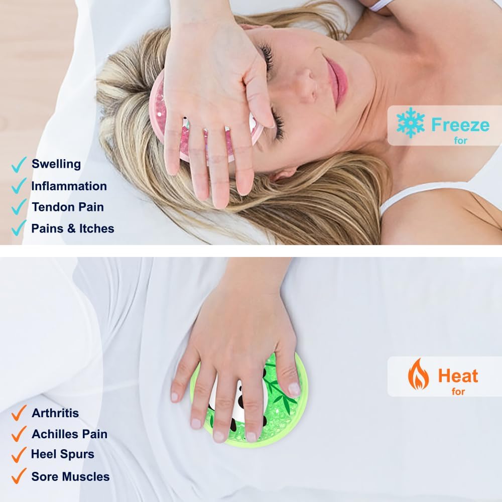 Gel Ice Pack for Injuries 2 Packs Cute Reusable Hot Cold Gel Packs