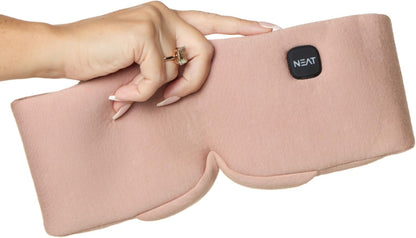 Heated Eye Mask – Cordless Electric Warm Eye Compress for Dry Eyes, Stye & Eye Strain Relief – 4 Heat Settings, Rechargeable, Light-Blocking, Blackout, Washable Cover (Sunset Rose)