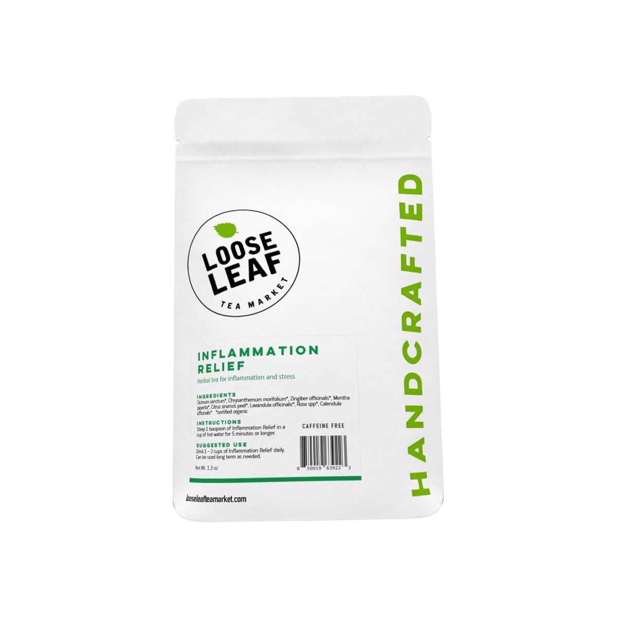 LOOSE LEAF Inflammation Relief Herbal Tea, Soothing Caffeine Free Organic Tea Blend for Stress and Inflammation