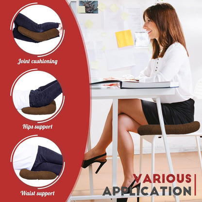 Stuffed Donut Pillow Seat Cushion | for Tailbone and Coccyx Pain, Hemorrhoids, Bed Sores, Pregnancy, Prostate, Surgery Recovery, Sitting Pressure Relief, for Home, Office and Car (Grey)