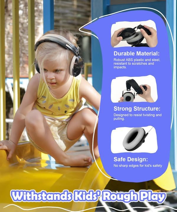 PROHEAR 032 Kids Ear Protection – Ear Muffs for Noise Reduction, 25NRR Noise Cancelling Headphones for Kids,Toddlers, Autism, Sensory Use, Hearing Protection – Orange