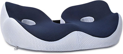 Seat Cushion, Seat Cushion for Sit Bone and Back Pain Relief, Butt, Tailbone, Hip, Hamstring, Posture Support - Memory Foam Comfort Ischial Tuberosity Pillow(Black)