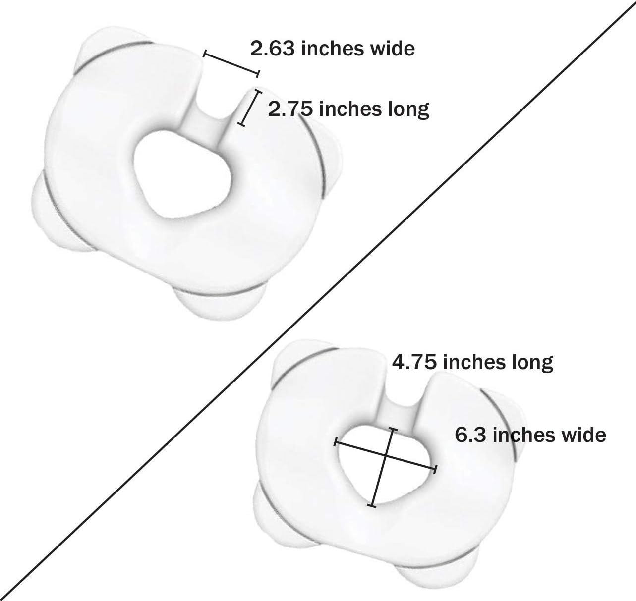 Contour Kabooti Donut Seat Cushion, 3-in-1 Design with Center Cutout for Tailbone Pain, Sciatica and Hemorrhoids