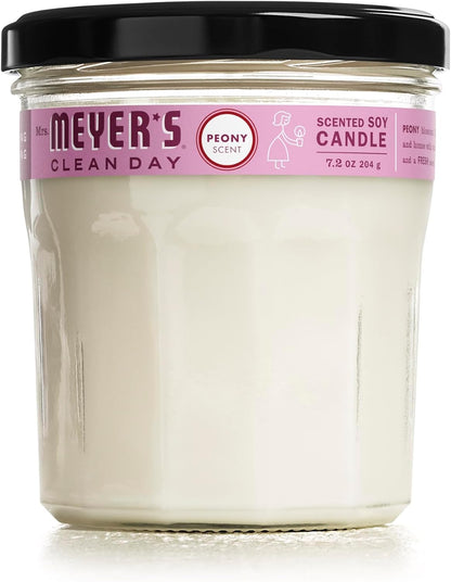 MRS. MEYER'S CLEAN DAY Lavender Soy Candle, Garden-Inspired Aromatherapy Homekeeping, 35 Hour Burn Time, Made with Essential Oils, 7.2 oz Large Glass Jar Candles (Pack of 2)