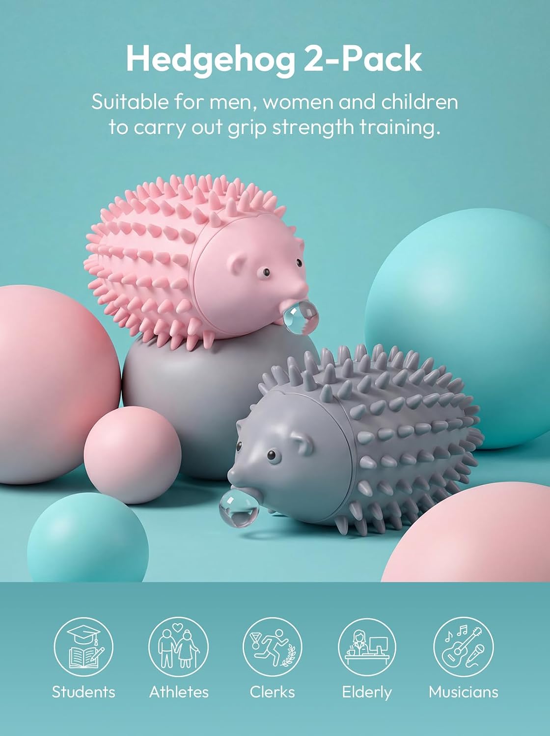 AZALEA Bubble Blowing Squishy Hedgehog Squeeze Toys, 2 Pack Bubble Squishy