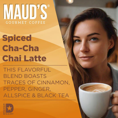 Maud's Instant Matcha Latte Mix, Flavored Drink Mix 10 Servings, 100% Gourmet Blended Tea Leaves, Hot Or Iced Matcha Latte - Just Add Water