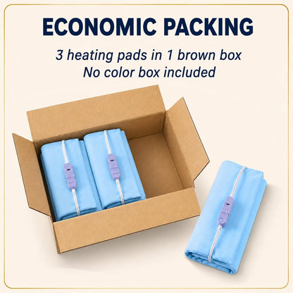 Boncare® Stay-On Small Vinyl Electric Heating Pad for Neck and Shoulders and Back Without Auto-Off, Low & High Heat Levels, Waterproof Hot Heat Pad with Washable Cover (12"x15", 1-Pack)