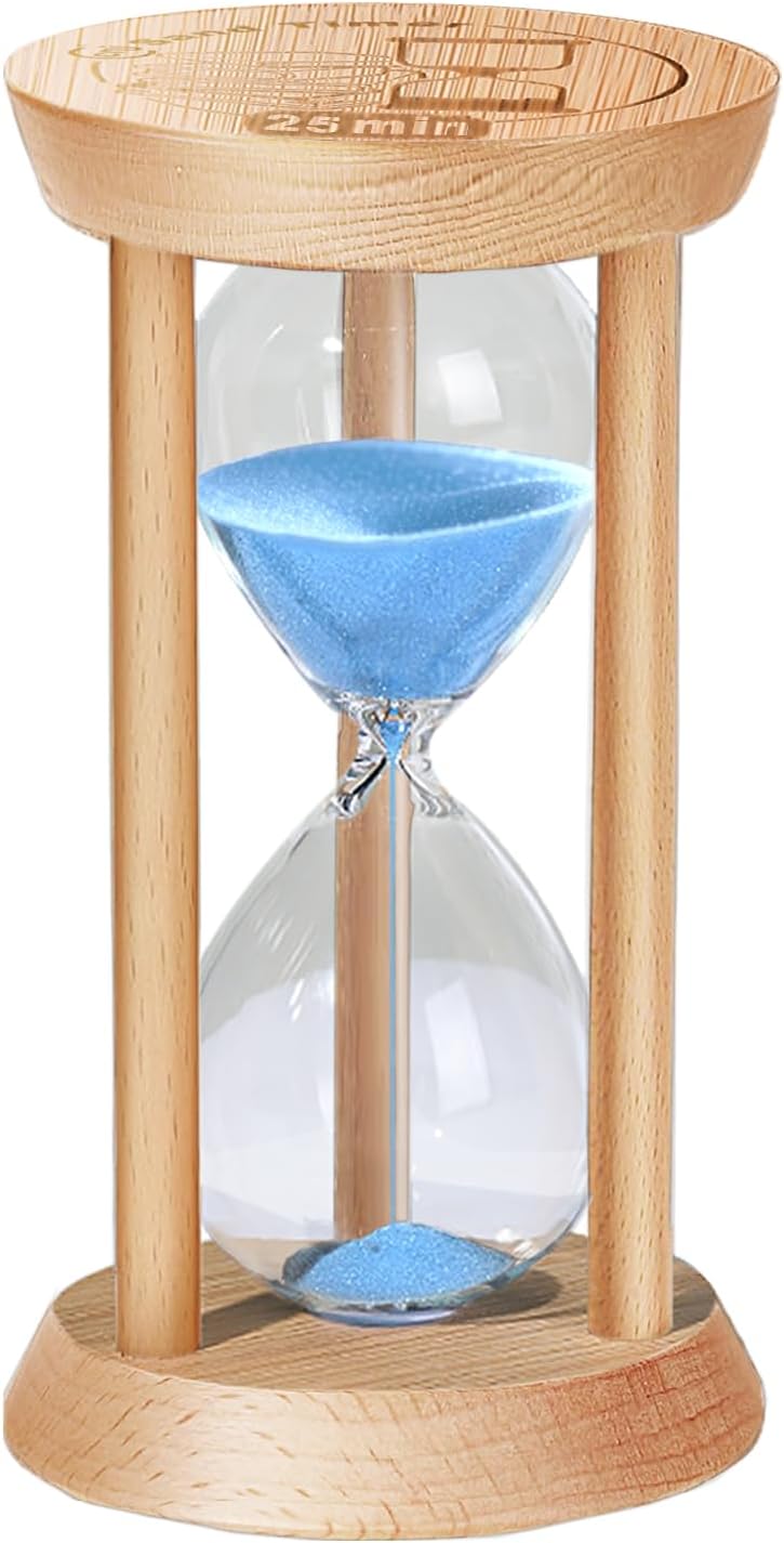 2 Minute Wooden Sand Timer,2 Min Hourglass, Small Sand Watch, Reloj De Arena, Hour Glass Sandglass for Home, Office, Decorative, Game, Classroom