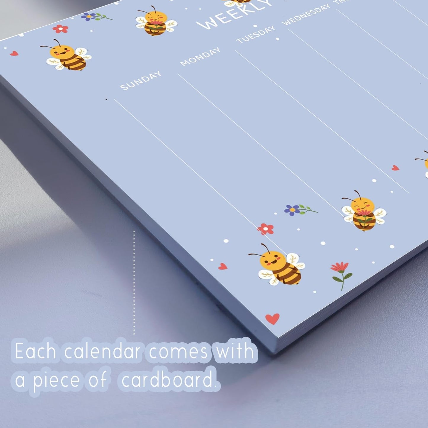 Undated Weekly Planner Notepad, 52 Sheet Tear-Off Weekly To Do List Notepad, Desk Planner Pad Calendar, Blank Calendar for Daily Habit Tracking/Menu Planning(8.26"x11,69")