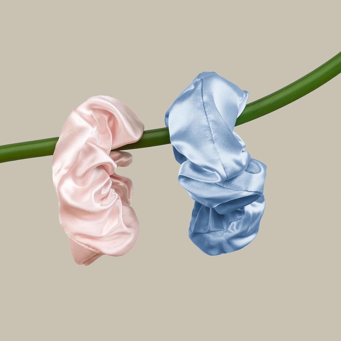 LILYSILK Silk Hair Scrunchies / Ties for Frizz & Breakage Prevention, 100% Mulberry, No Damage, Elastic ponytail Holders, 1Pc, Coffee - Colors A