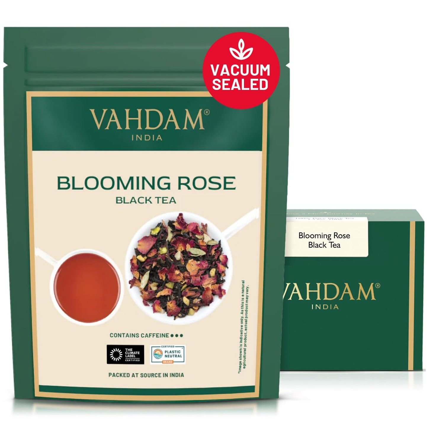 VAHDAM, Turmeric Ginger Herbal Tea (50+ Cups, 3.53oz) Caffeine Free | 100% Pure Herbal Blend - Savory & Spicy | Vacuum Sealed | Direct from Source
