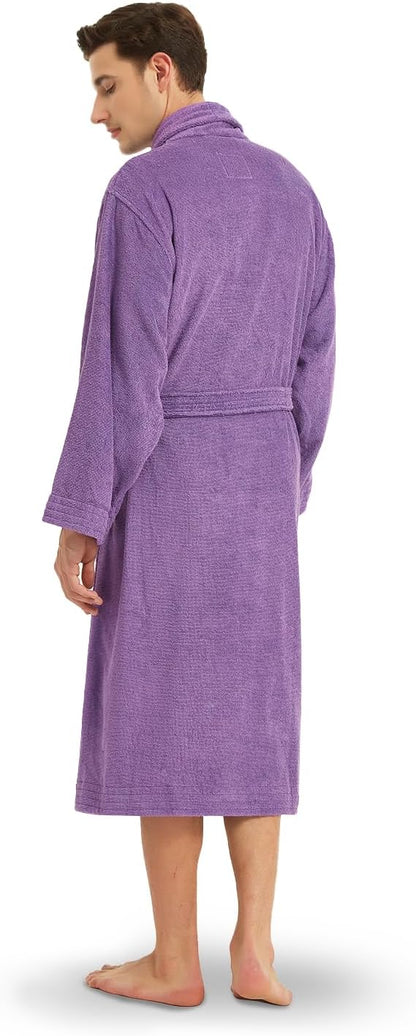 Ramesses Bathrobe Mens,Premium Thick Terry Cloth Bathrobe,Towel Bath robe Long–Staple Combed Men's Cotton Robe