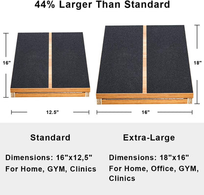 StrongTek Professional Wooden Slant Board, Adjustable Incline Board, and Calf Stretcher, Stretch Board - Extra Side-Handle Design for Portability, Full-Coverage
