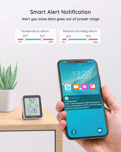 Govee Indoor Hygrometer Thermometer H5075 with Bluetooth App Control