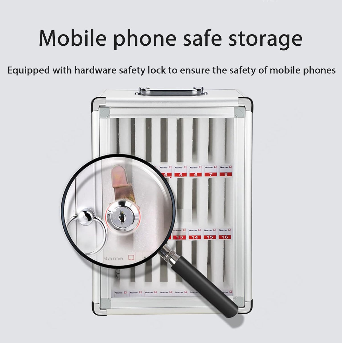Cell Phone Charging Stations Phone Storage Cabinet Cell Phone Safe Deposit Box 24,36, 48, 60 Position Cell Phone Storage Box Cell Phone Locker Kitchen Furniture(12slots)