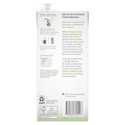 TAZO Strawberry Matcha Latte Concentrate, Sweetened Green Tea and Matcha Flavor, 32 Fl Oz Carton (Pack of 2)
