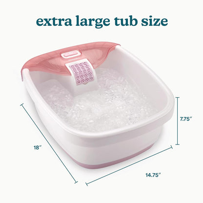 HoMedics Bubble Bliss Deluxe Foot Spa with Heat Massaging Arch, 3 Acupressure Attachments, Splash Guard, Raised Nodes Creates Bubbles, Improves Circulation, Soothe Tired Muscles