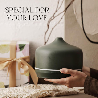 Porseme 500ml Glass Essential Oil Diffuser Aromatherapy Ultrasonic Cool Mist Humidifier 15-21 Running Hours Waterless Auto-Off Air Diffusers for Sleeping Yoga Working Spa(Light Blue)