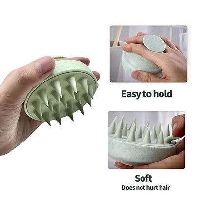 INVODA Scalp Massager Shampoo Brush Soft Silicone Bristles for Dandruff Removal & Hair Growth, Waterproof Wet/Dry Use, Men, Women & Pets