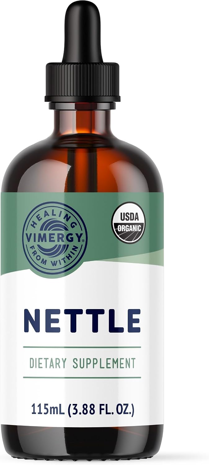 Vimergy Nettle Liquid 200mg Extract, Organic, Kosher, 115 mL, 57 Servings