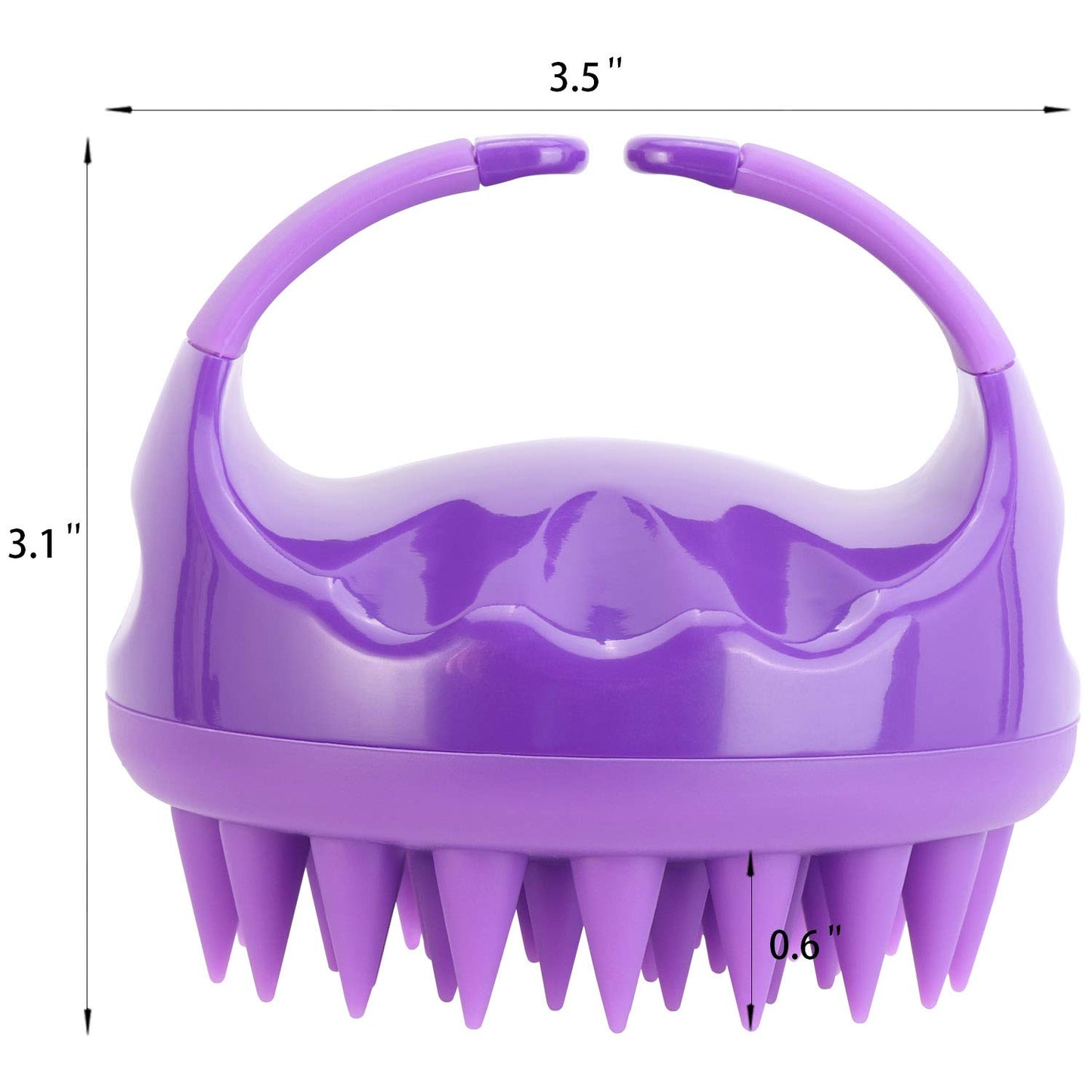 3 Pcs Silicone Scalp Massager & Shampoo Brush, Handheld Scalp Scrubber Cleansing Brush for Shower