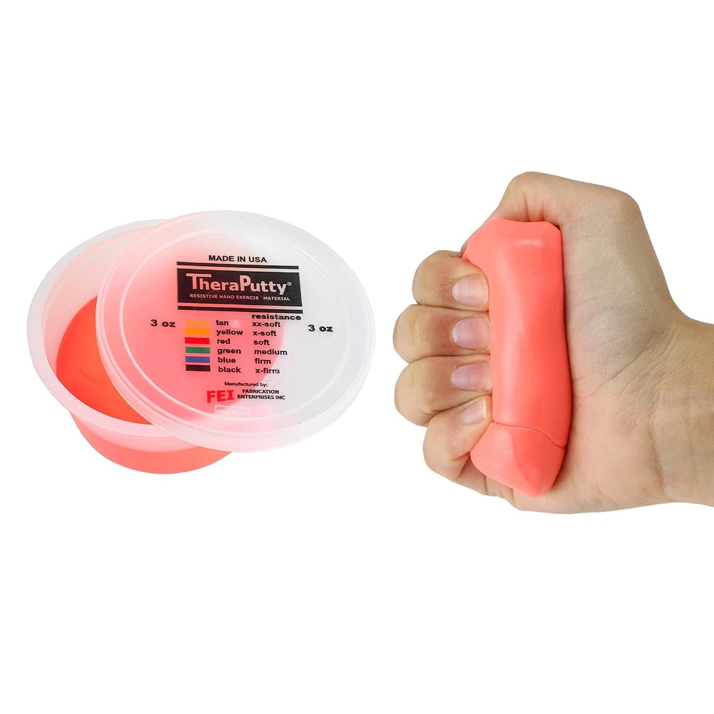 CanDo Theraputty Plus Hand Exercise Putty for Rehabilitation, Exercises, Hand Therapy, Hand Strengthening, Stress Relief - Yellow 4 oz X-Soft