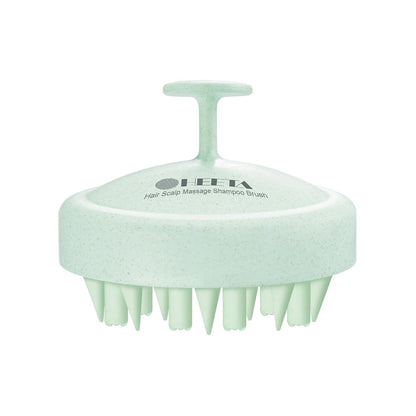 HEETA Hair Scalp Massager for Hair Growth, Shampoo Brush, Scalp Scrubber Exfoliator with Soft Silicone Bristles for Dandruff Removal to Relieve Stress, Wet Dry Use Updated Material, Beige