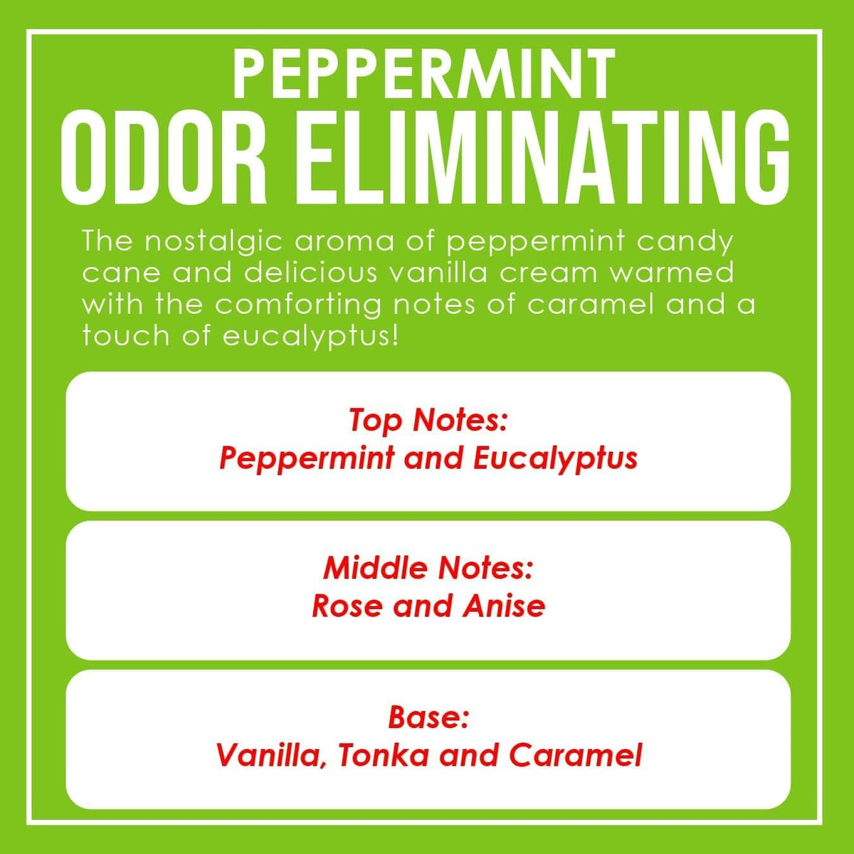 Vanilla Bean Odor Eliminating Highly Fragranced Candle - Eliminates 95% of Pet, Smoke, Food, and Other Smells Quickly - Up to 80 Hour Burn time - 12 Ounce Premium Soy Blend - Colors A