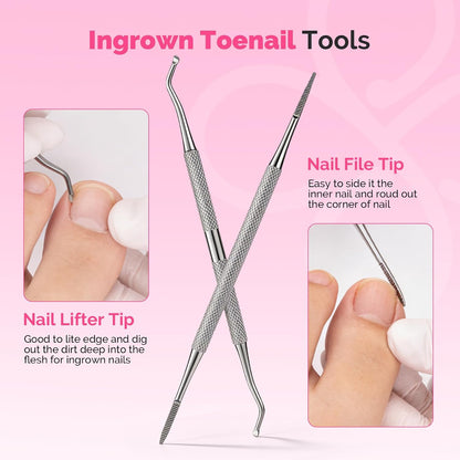 MelodySusie 16Pcs Professional Nail Buffer Kit,Nail Files and Buffers,Nail Buffer Block,Nail Brush, Nail File Buffers Kit for Natural Nails,DIY,Home Use,Salon（100/180 Grit）