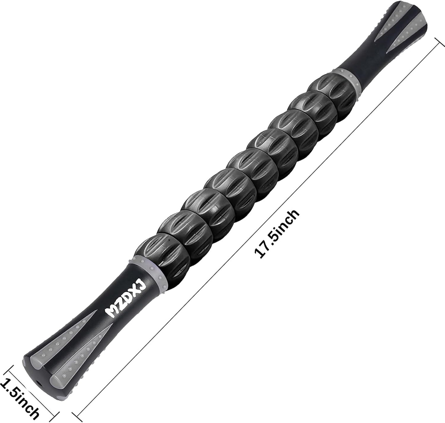Muscle Roller Massage Roller Stick- Deep Tissue Fascia Blaster for Myofascial Pain Relief, Lymphatic Drainage & Body Sculpting, Handheld Physical Therapy & Recovery Tool (Pink black-18 inch)