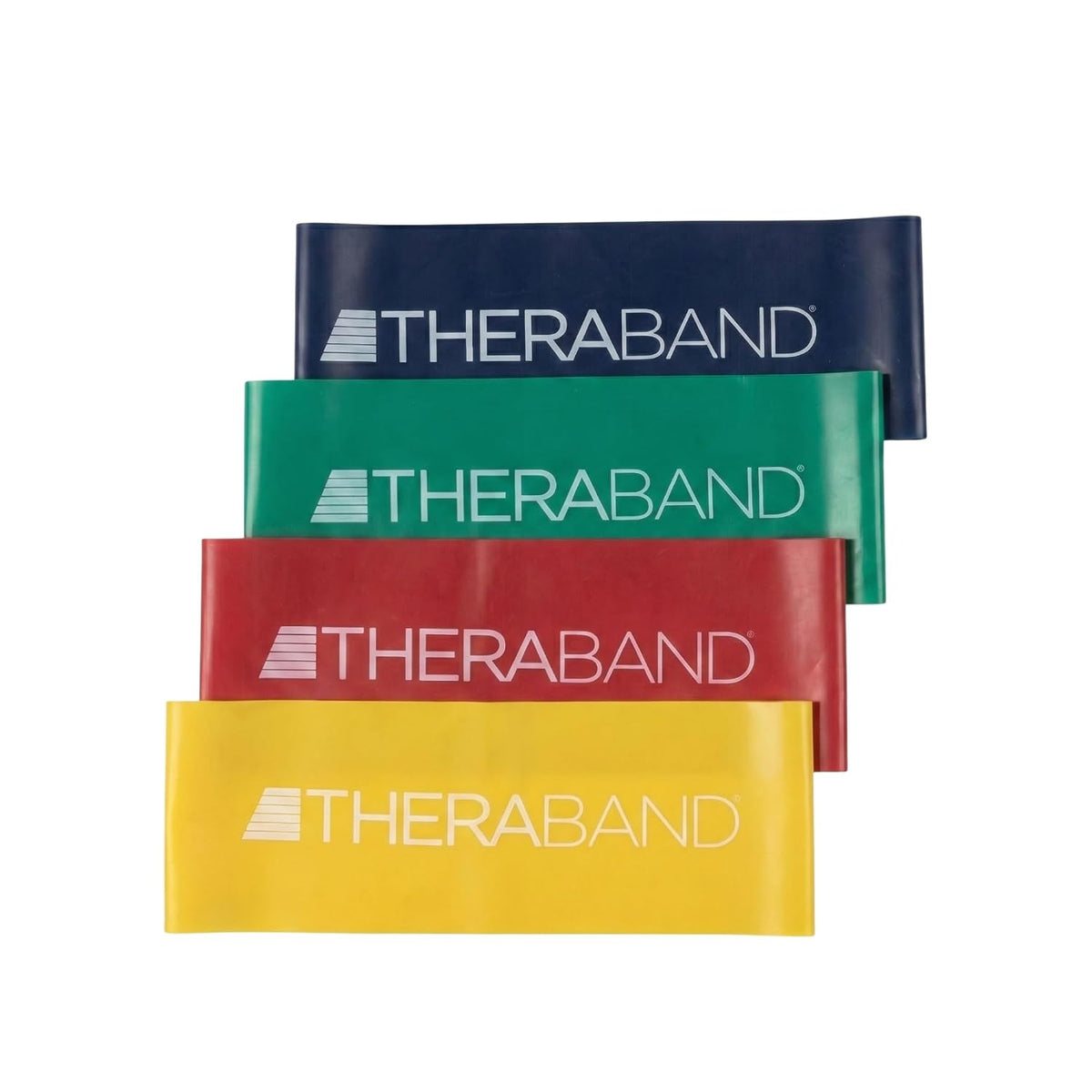 THERABAND Resistance Band Loop Set of 3, Exercise, 12", Black/Silver/Gold